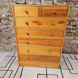 Comode en pin 1980 tenon mortaise