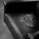 Mid-century Danish black leather swivel chair by Georg Thams, 1960s.