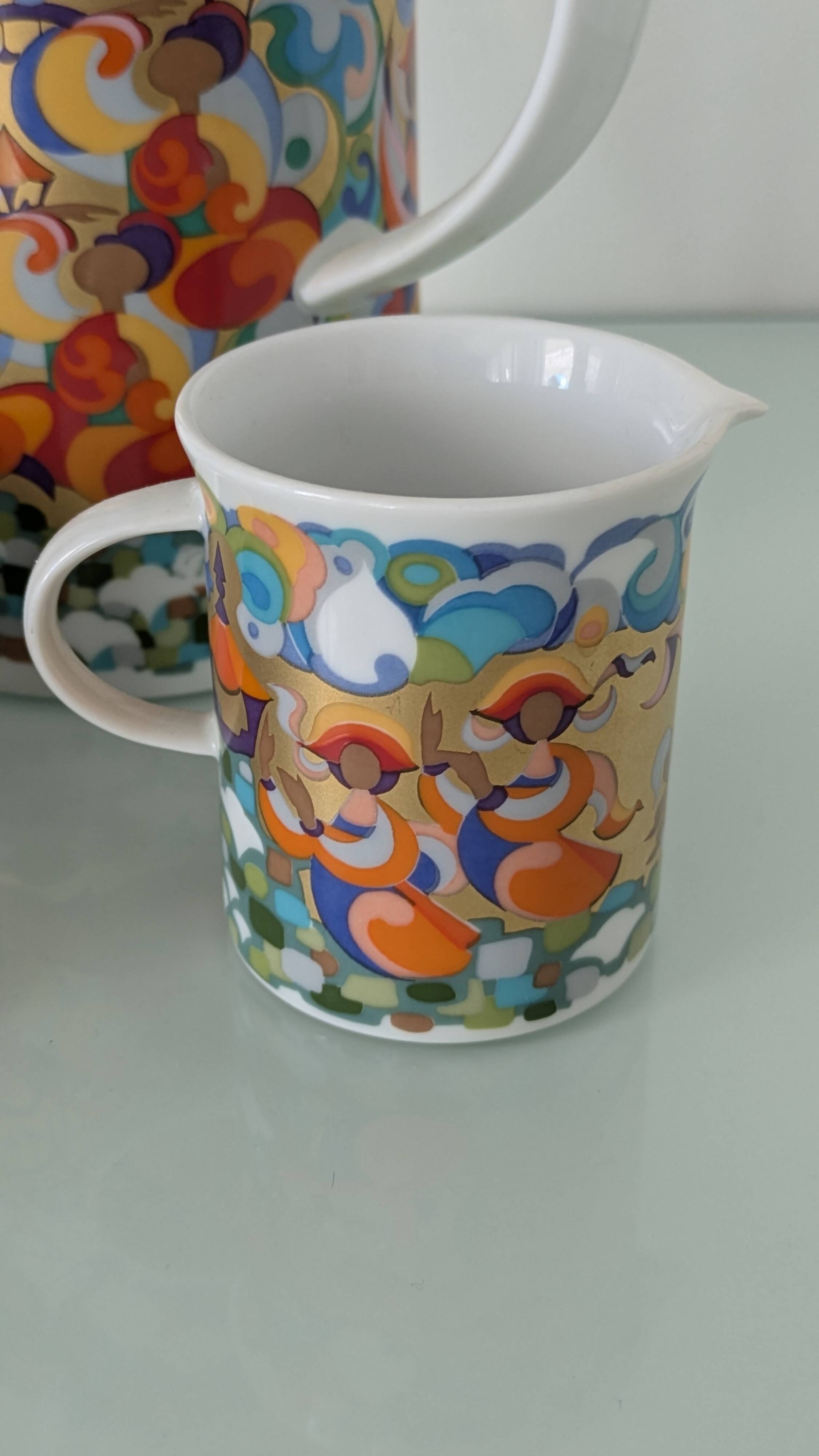 Coffee pot or teapot, sugar bowl and milk jug Petruschka Rosenthal