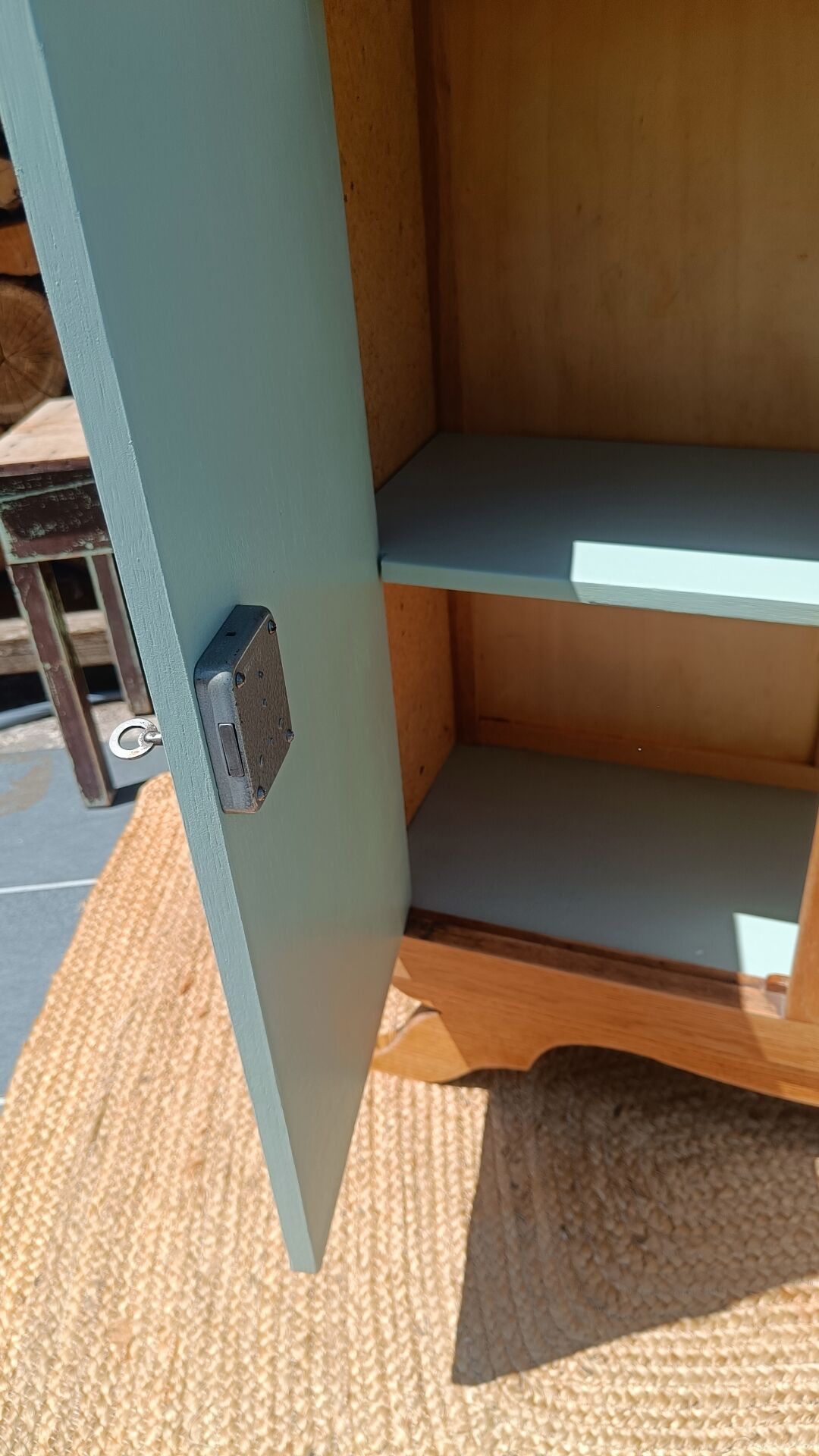 Revalued wood and green buffet
