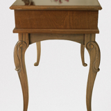 Art Deco style dressing table in mahogany gooseneck mirror