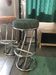 Tabouret de bar pied inox vintage annees 80 couleur verte