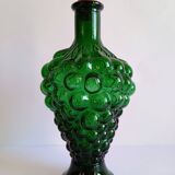 Green vintage grape glass carafe
