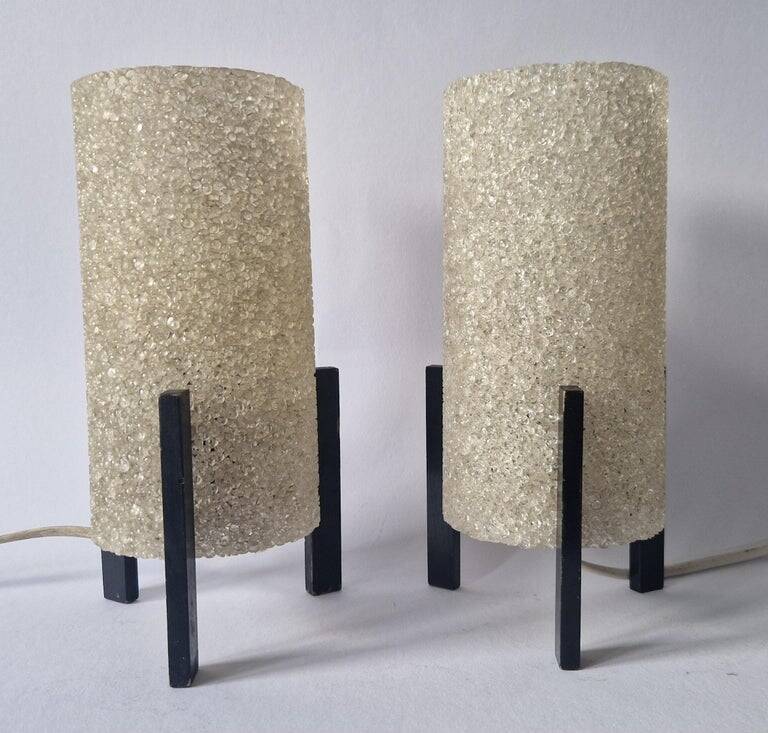 Pair of Midcentury Table Lamps Rockets, Germany, 1970s
