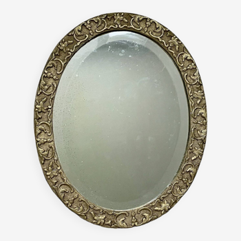 Miroir ovale biseauté XIXème