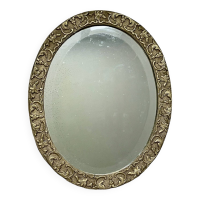 Miroir ovale biseauté XIXème