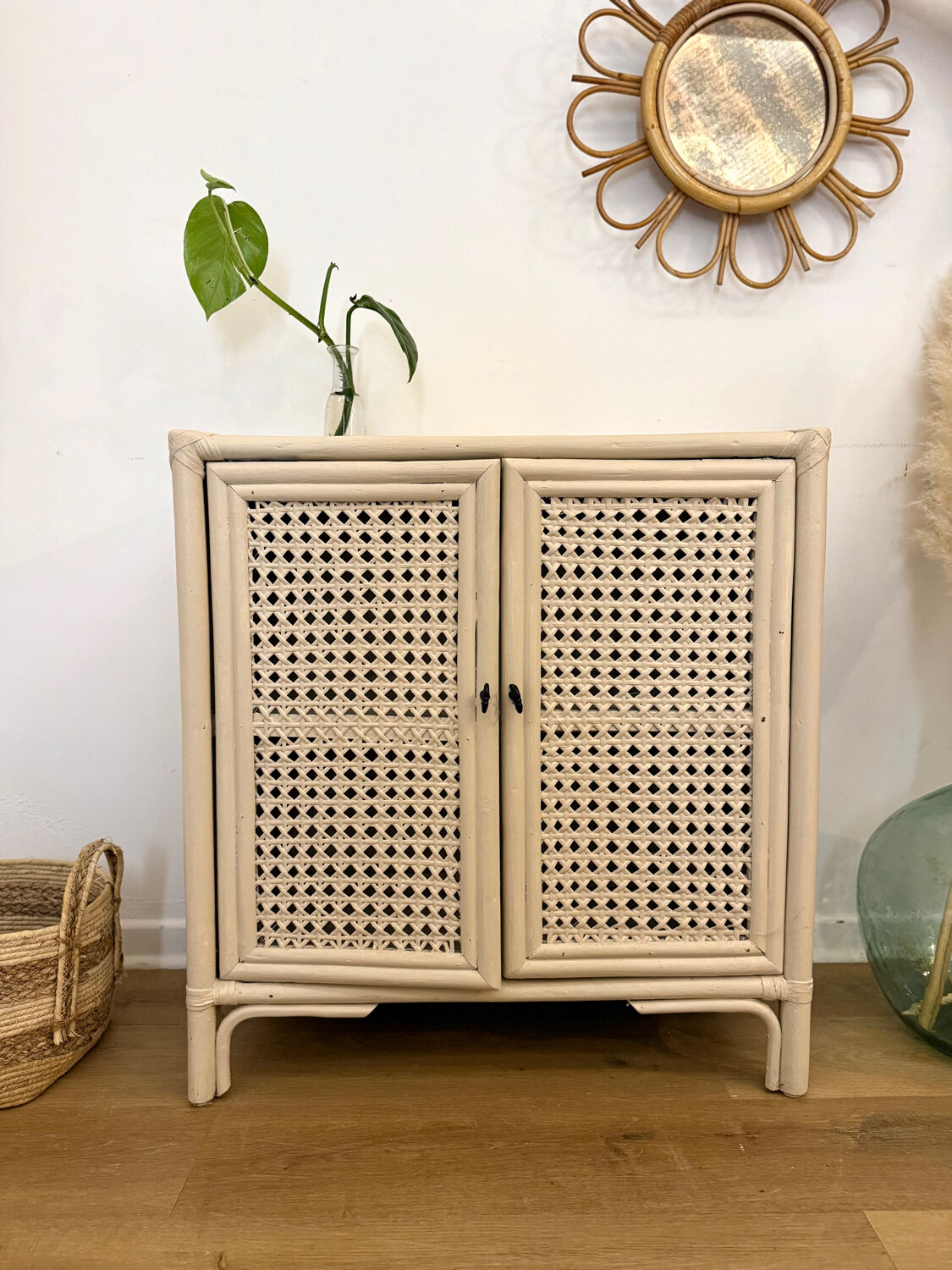 Buffet rotin et cannage