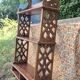 Vintage wall shelf in oriental or Moorish style, handcrafted by a cabinetmaker.