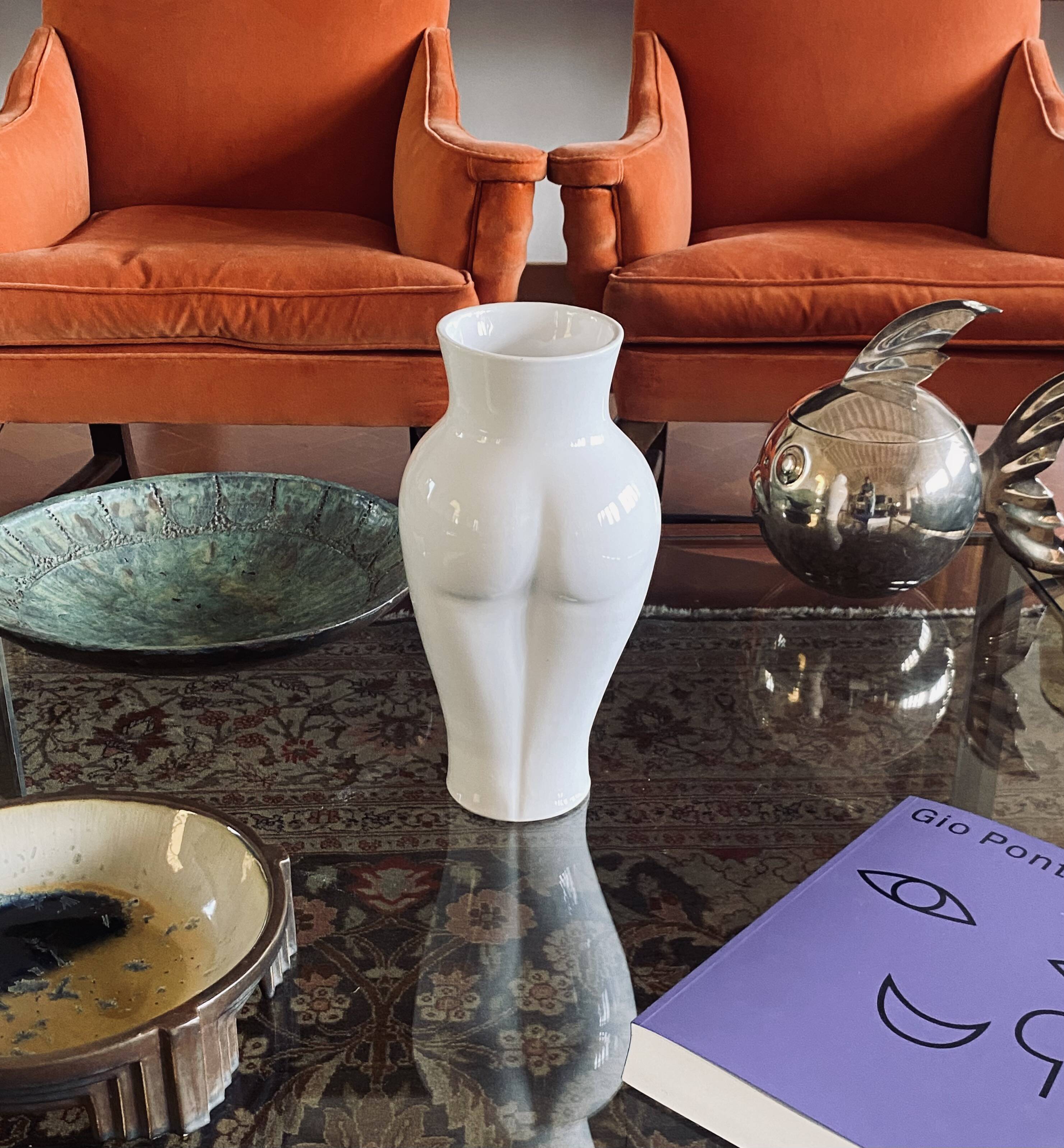 Postmodern ceramic 'Femme' vase, Baba, Vallauris France ca. 1980s