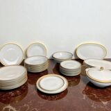 Tableware, 25-piece service, white porcelain and fine gold Winterling