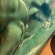 Large Art Deco lion sculpture, in crackled enamel, Peugeot, 1934, Le Jan