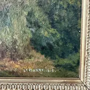 French landscape, oil on canvas signed Louis Garry 1915
