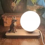 Art Deco table lamp German Shepherd