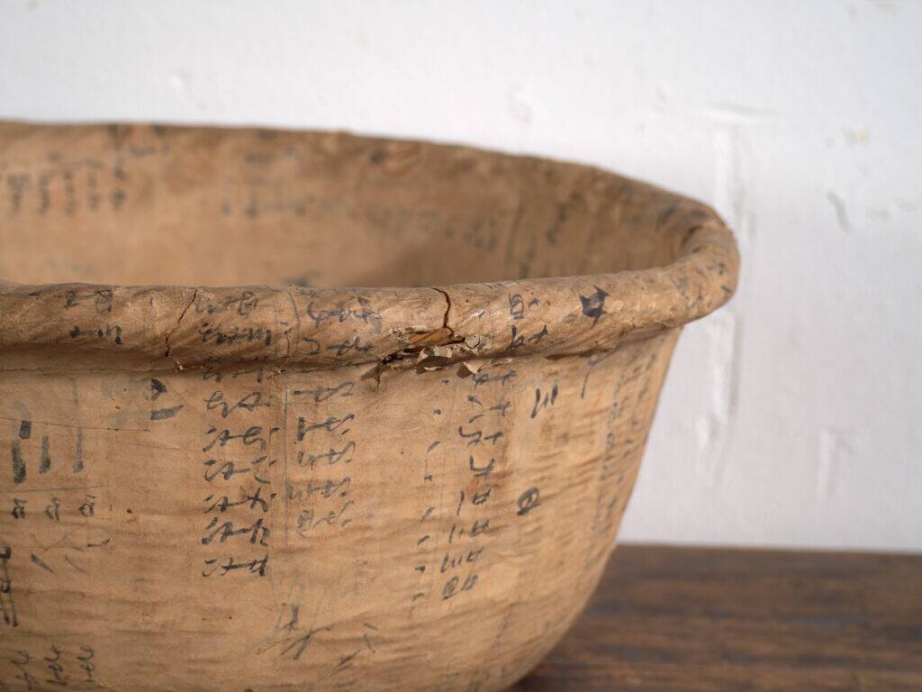 Coupe ancienne japonaise de comptes en papier washi – Japon, vers 1920