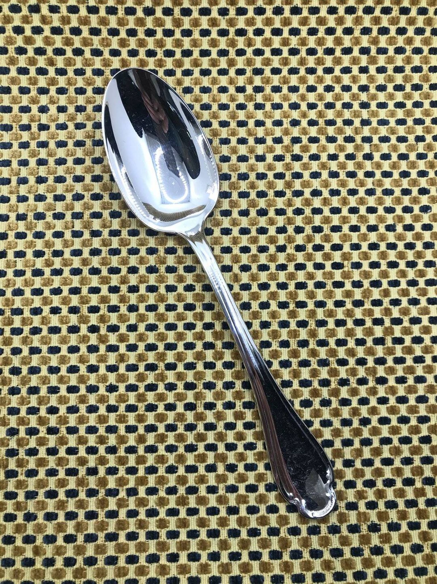 Large silver-plated spoon from Christofle, Pompadour model