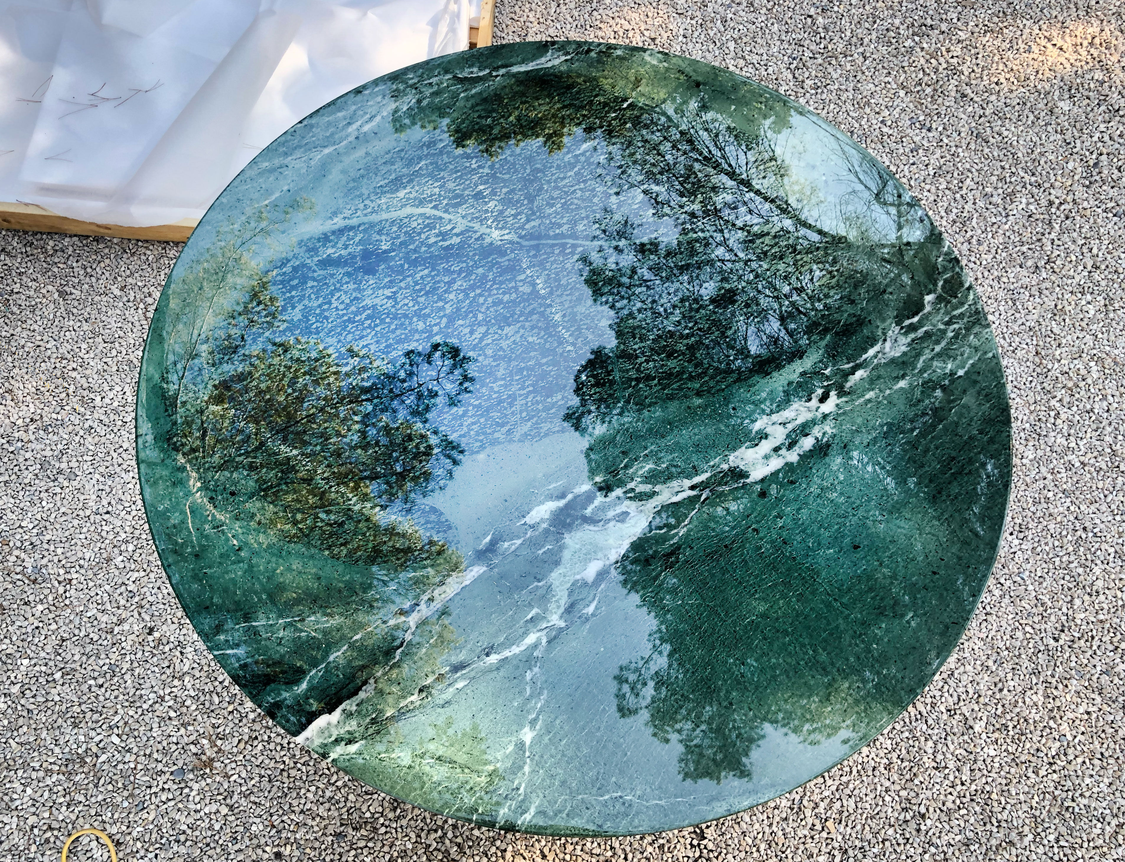 Table Eero Saarinen - Knoll int. marble alpi verde ø 120 cm