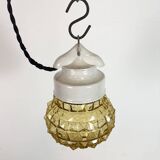 Vintage White Porcelain Pendant Light, 1970s
