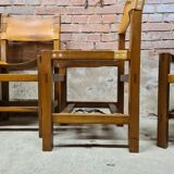 Set of 4 Maison Regain leather chairs