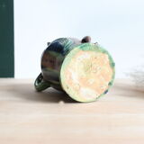 Zoomorphic ceramic owl vase in Flanders earth, Torhout Belgium, Art Nouveau period