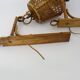 Pair of rattan and cane lantern wall lights. 1950s-1960s