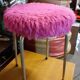 Tabouret vintage "moumoute"
