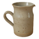 Vintage stoneware pitcher vase with handle Scandinavian country decoration handcrafted ceramic