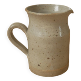 Vintage stoneware pitcher vase with handle Scandinavian country decoration handcrafted ceramic