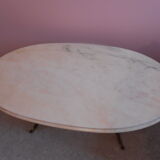 Light marble coffee table