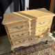 Raw oak chest of drawers in Louis XV style – 3 drawers