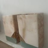 Pair of Art Deco marble and onyx bookends
