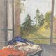 Marc Mouclier (1866-1947) The Flag at the Window, 1942 Oil on Panel Signed and Dated