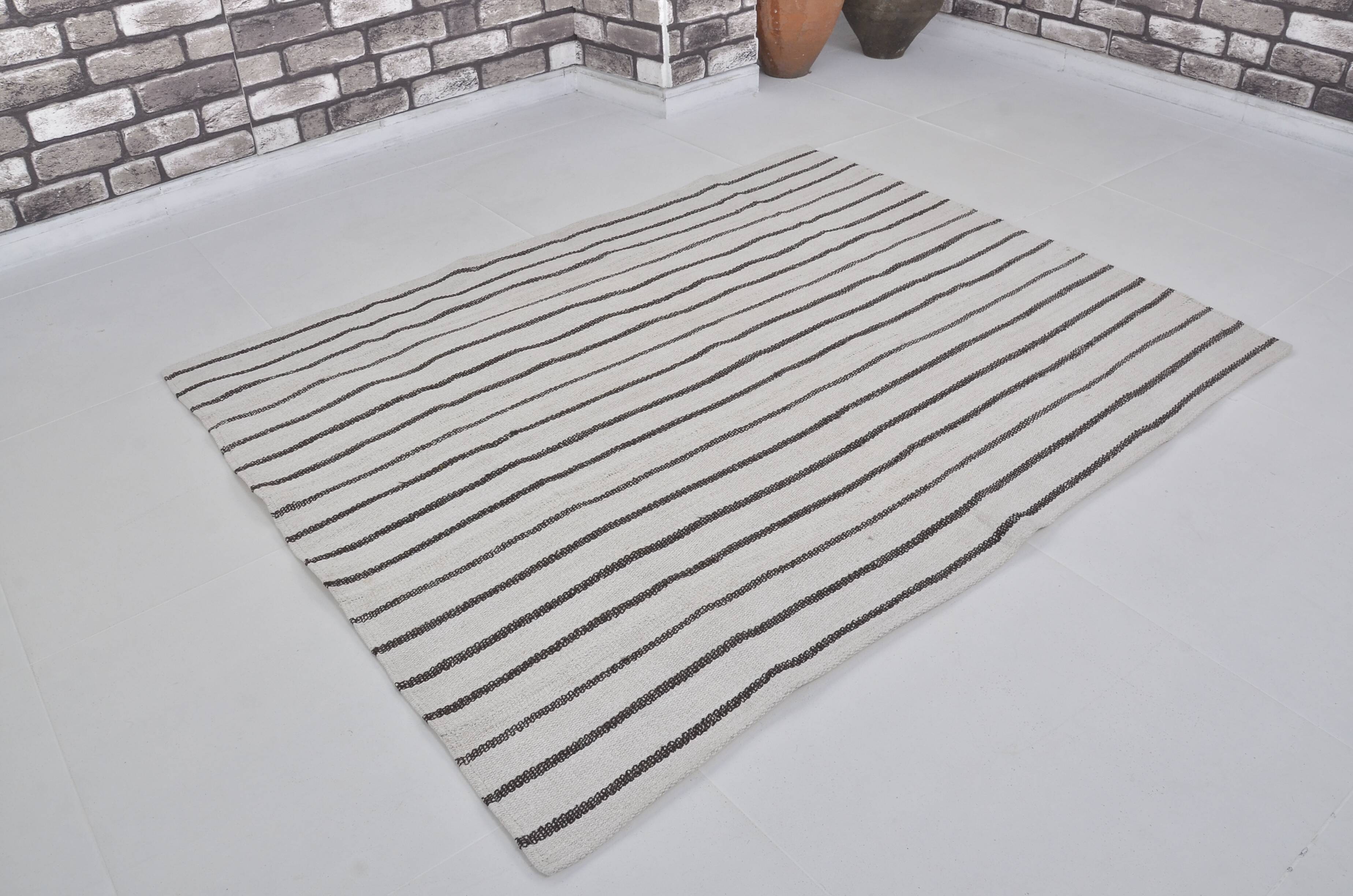 Vintage Anatolian Stripe Hemp Kilim sku 3779