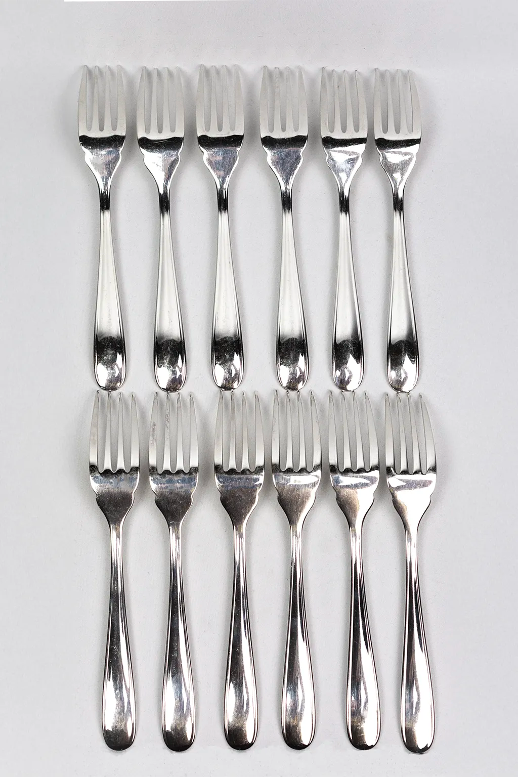 Christofle fish service for 12 — silver-plated metal, OC hallmarks, box