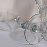 Six XXL blown glass stemmed glasses