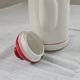 White and red Royal Tudor porcelain coffee pot