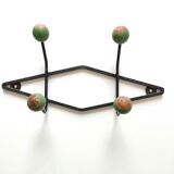 Portemanteau losange boules bois