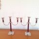 Paire de chandeliers trois feux