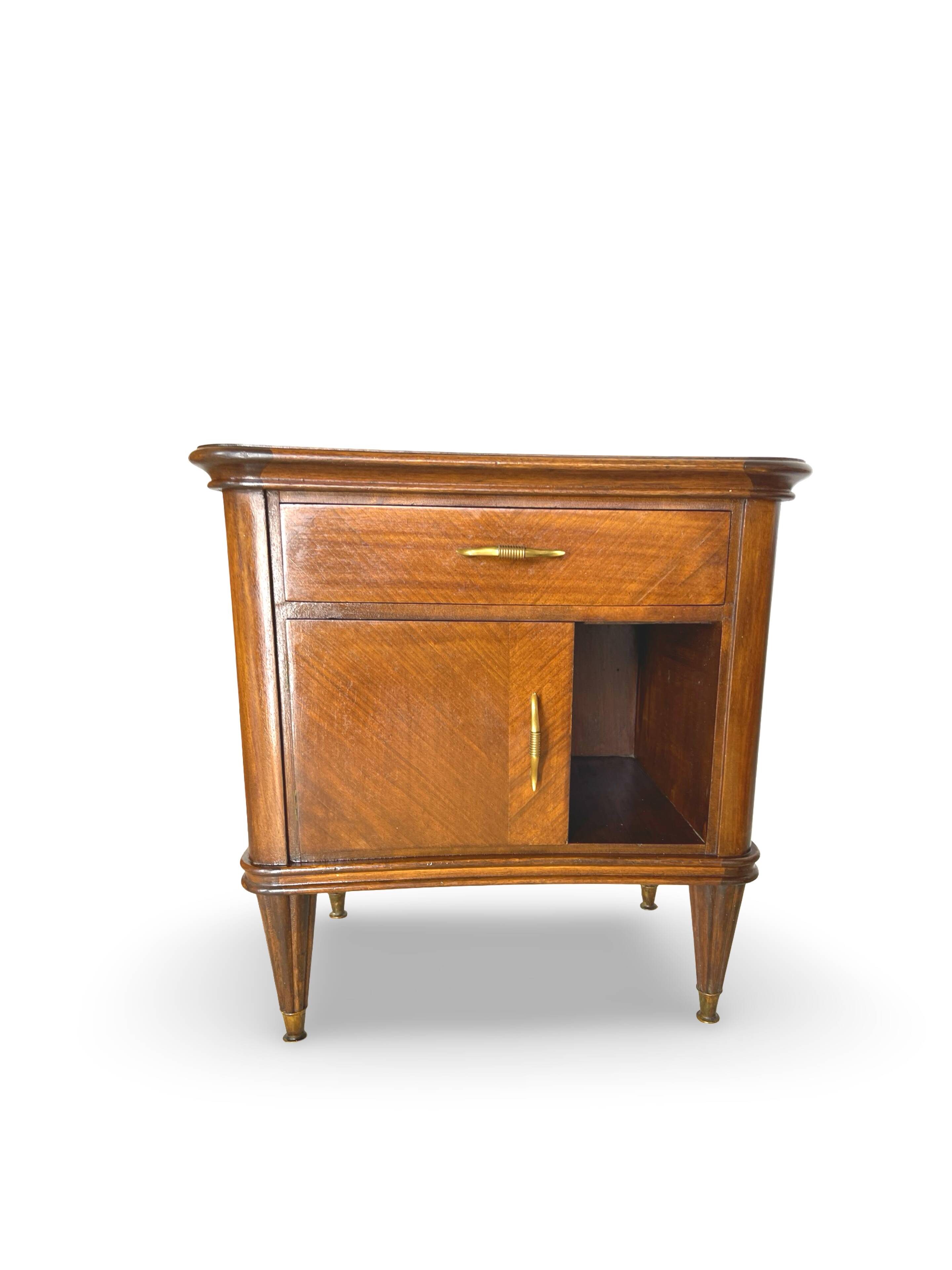 Pair of Italian bedside tables from the mid-20th century.