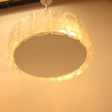 2 ice hanging lamps Doria Leuchten silver 40 cm