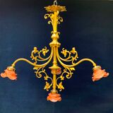 Golden antique bronze chandelier