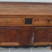 Antique sideboard from the end of the 19th century, 2 doors, 2 drawers, shelf in its patina