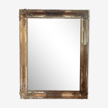 Golden rectangular mirror 19th around 1850