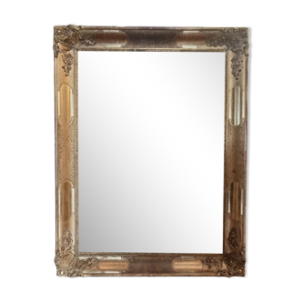 Golden rectangular mirror 19th around 1850