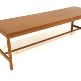 Minimalist teak bench, Sweden, 1960s