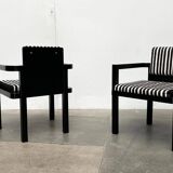 Set of German armchairs model D51 Fagus with Bauhaus patterned cushion by Walter Gropius for Tecta.