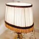 Gilt bronze bouillotte lamp with crystal drops, Empire style