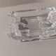 Grand cendrier en cristal clair vintage par Sèvres France - Verre structuré, décor de table français des années 1970