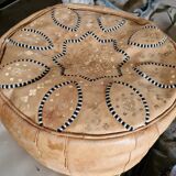 Leather pouf
