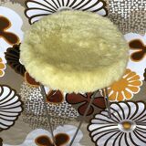 Set of 2 vintage yellow and red moumoute stools 1970