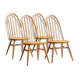 Set of 4 Windsor Quaker chairs by Lucian Ercolani for Ercol, United Kingdom, 1960s.